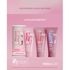 6 Unidades - Kit Cronograma Liso Perfeito - Ybera Fashion Gold