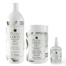 Combo Shampoo Isotônico 1L e Máscara Toda de Coco 1kg + Elixir de Coco 60ml - Terra Coco