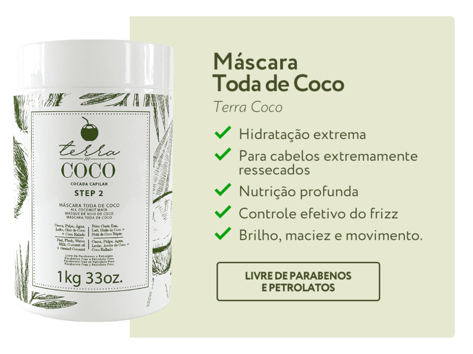 Combo Shampoo Isotônico 1L e Máscara Toda de Coco 1Kg - Terra Coco