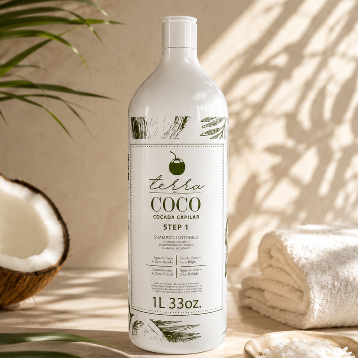 Combo Shampoo Isotônico 1L e Máscara Toda de Coco 1Kg - Terra Coco