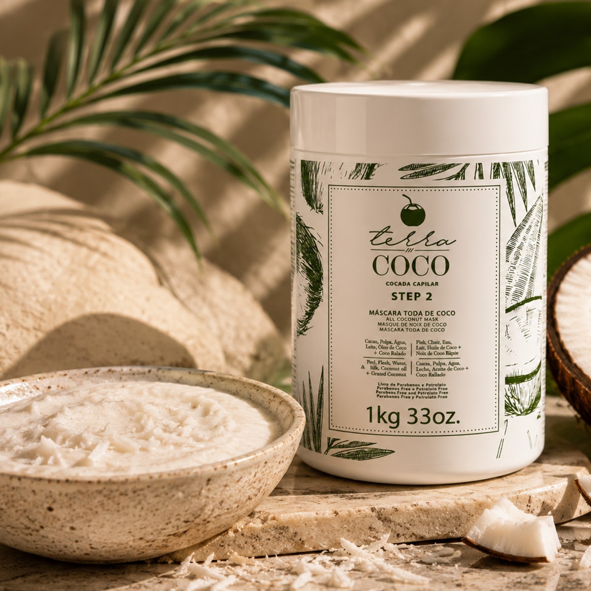 Combo Shampoo Isotônico 1L e Máscara Toda de Coco 1Kg - Terra Coco