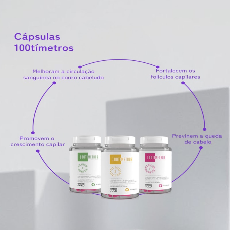 Kit 100Tímetros Nova Embalagem – 90 Cápsulas
