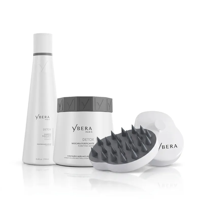 Kit Manutenção Detox + Escova Massageadora – Ybera