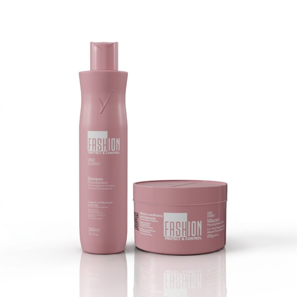 Kit Manutenção Pós-Progressiva - Shampoo 300ml + Máscara 2 em 1 250g | Ybera Fashion Gold