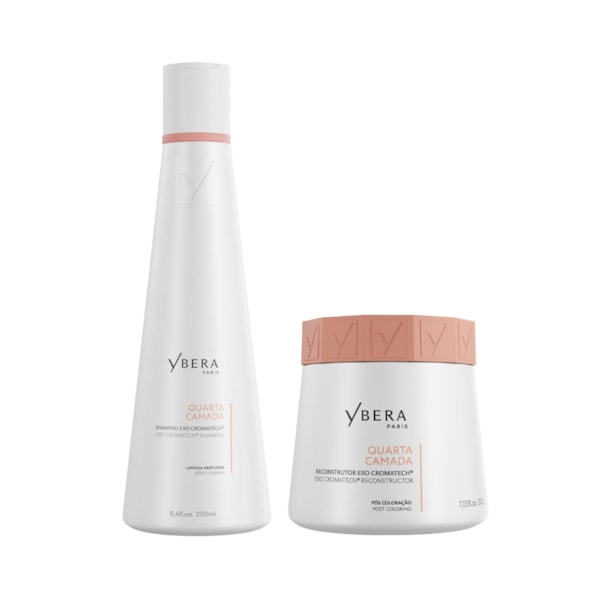 Kit Quarta Camada - Shampoo 250ml + Reconstrutor 200g | Ybera