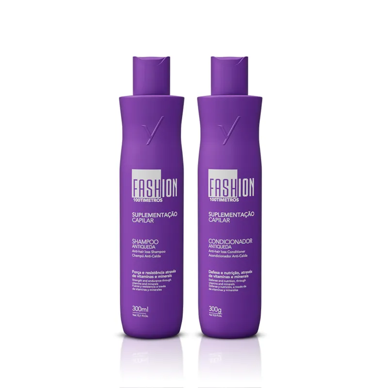 Kit Shampoo e Condicionador Antiqueda 100Tímetros – Fashion Gold