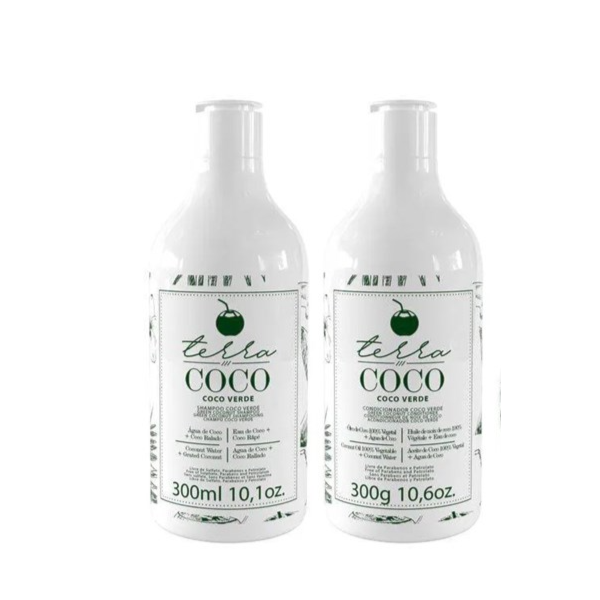 Shampoo Coco Verde 300ml + Condicionador Coco Verde 300g - Terra Coco