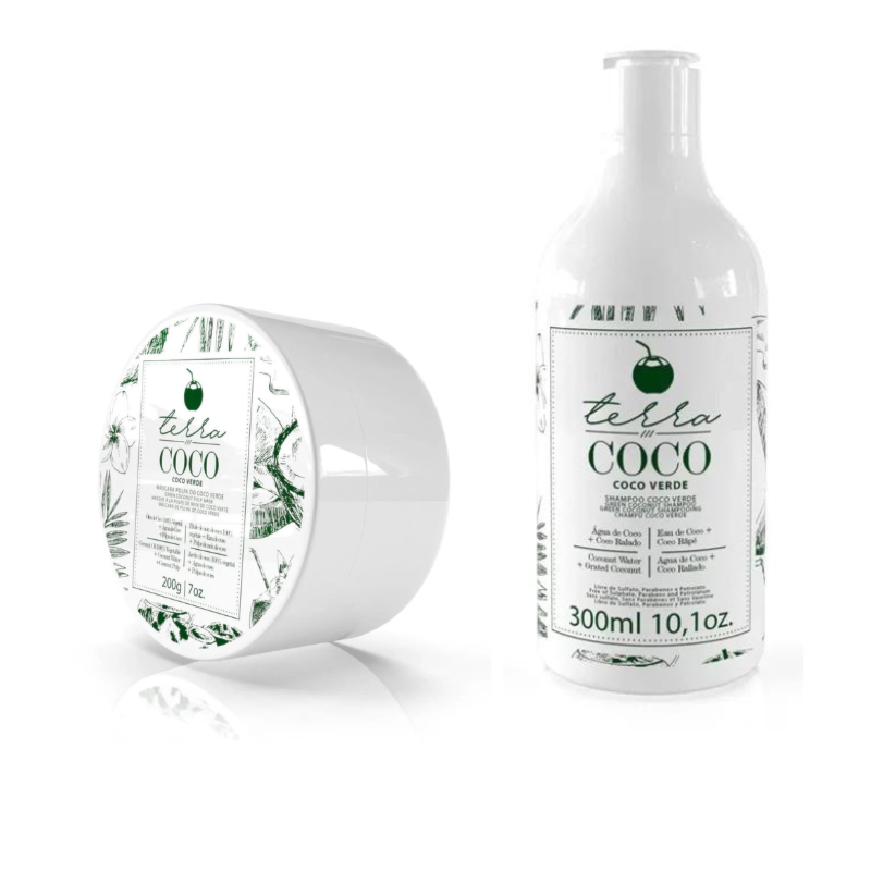 Shampoo Coco Verde 300ml + Máscara Polpa de Coco Verde 200g