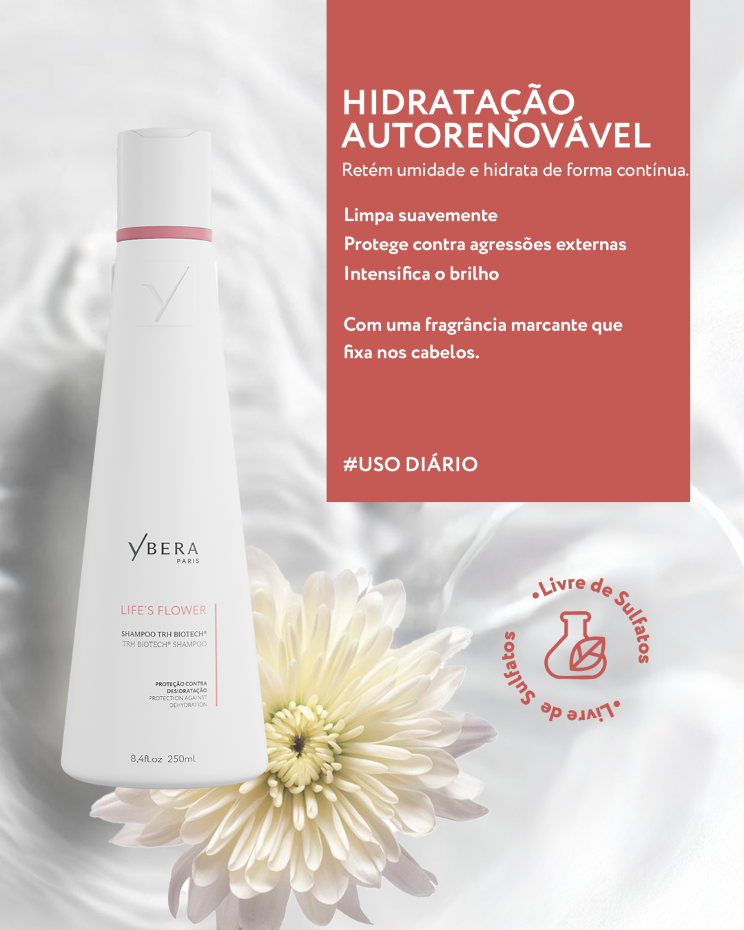 Shampoo TRH Biotech Life's Flower 250ml - Ybera Paris