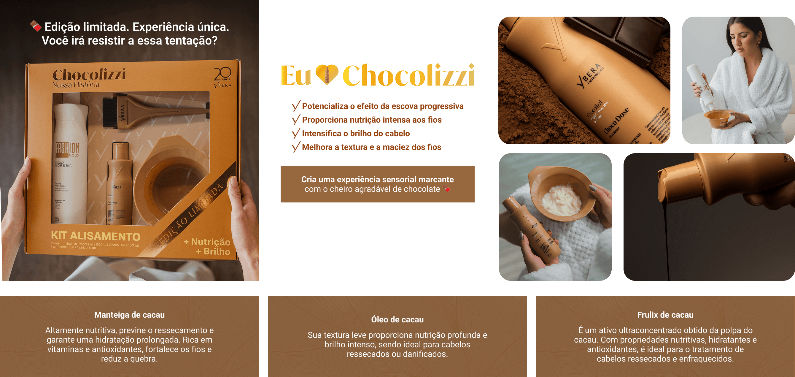Banner marrom com logos da Ybera